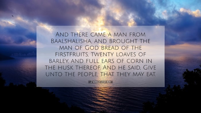 Picture 07 - 2 Kings 4:42 KJV Desktop Wallpaper - And there came a man from Baalshalisha, and - Desktop Bible Verse Wallpaper