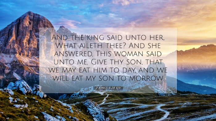 Picture 07 - 2 Kings 6:28 KJV Desktop Wallpaper - And the king said unto her, What aileth thee? And - Desktop Bible Verse Wallpaper