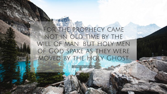Picture 07 - 2 Peter 1:21 KJV Desktop Wallpaper - For the prophecy came not in old time by the will - Desktop Bible Verse Wallpaper