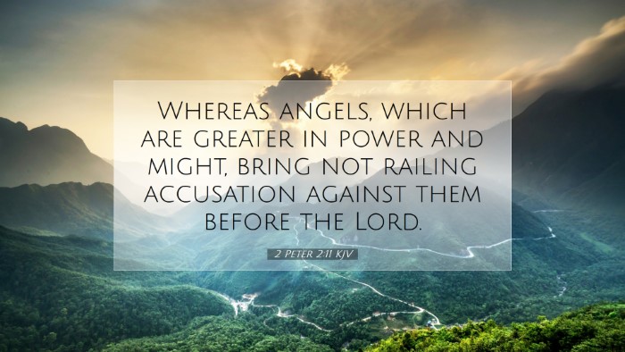 Picture 07 - 2 Peter 2:11 KJV Desktop Wallpaper - Whereas angels, which are greater in power and - Desktop Bible Verse Wallpaper