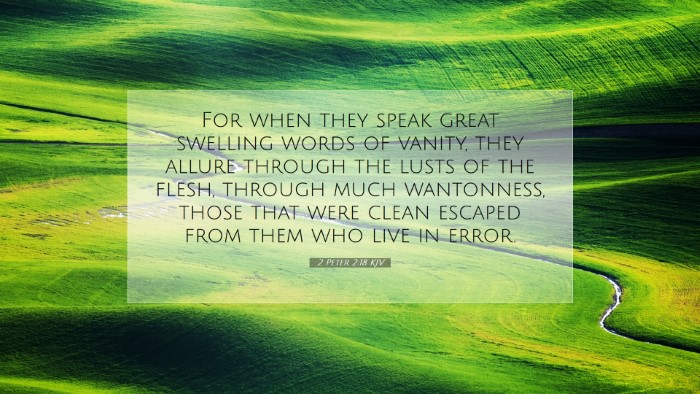 Picture 07 - 2 Peter 2:18 KJV Desktop Wallpaper - For when they speak great swelling words of - Desktop Bible Verse Wallpaper