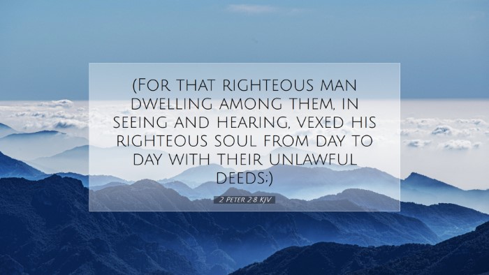 Picture 07 - 2 Peter 2:8 KJV Desktop Wallpaper - (For that righteous man dwelling among them, in - Desktop Bible Verse Wallpaper
