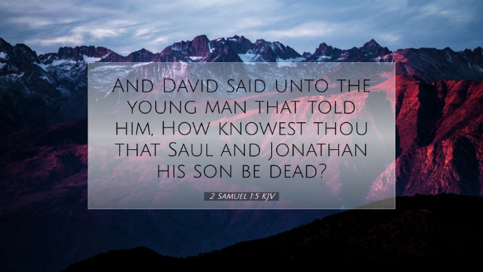 Picture 07 - 2 Samuel 1:5 KJV Desktop Wallpaper - And David said unto the young man that told him, - Desktop Bible Verse Wallpaper