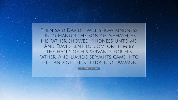 Picture 07 - 2 Samuel 10:2 KJV Desktop Wallpaper - Then said David, I will show kindness unto Hanun - Desktop Bible Verse Wallpaper