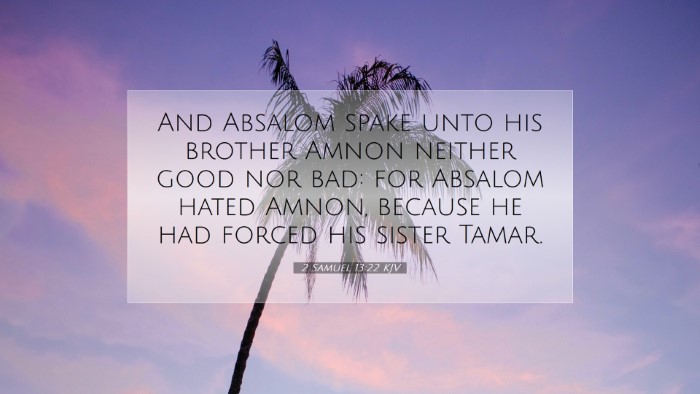 Picture 07 - 2 Samuel 13:22 KJV Desktop Wallpaper - And Absalom spake unto his brother Amnon neither - Desktop Bible Verse Wallpaper
