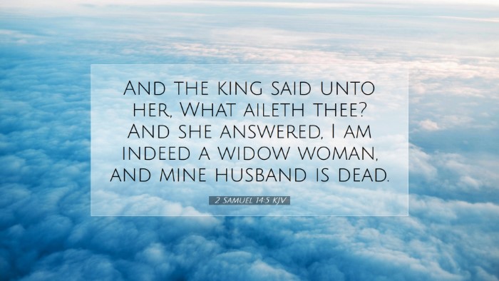 Picture 07 - 2 Samuel 14:5 KJV Desktop Wallpaper - And the king said unto her, What aileth thee? And - Desktop Bible Verse Wallpaper