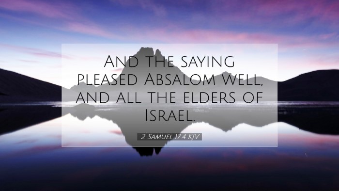Picture 07 - 2 Samuel 17:4 KJV Desktop Wallpaper - And the saying pleased Absalom well, and all the - Desktop Bible Verse Wallpaper