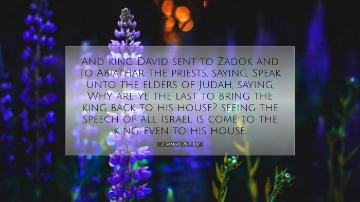 Picture 07 - 2 Samuel 19:11 KJV Desktop Wallpaper - And king David sent to Zadok and to Abiathar the - Desktop Bible Verse Wallpaper