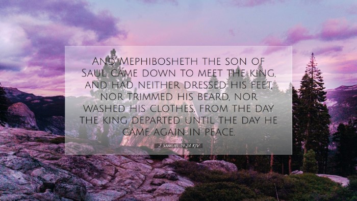 Picture 07 - 2 Samuel 19:24 KJV Desktop Wallpaper - And Mephibosheth the son of Saul came down to - Desktop Bible Verse Wallpaper