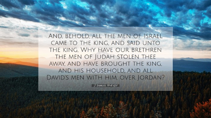Picture 07 - 2 Samuel 19:41 KJV Desktop Wallpaper - And, behold, all the men of Israel came to the - Desktop Bible Verse Wallpaper