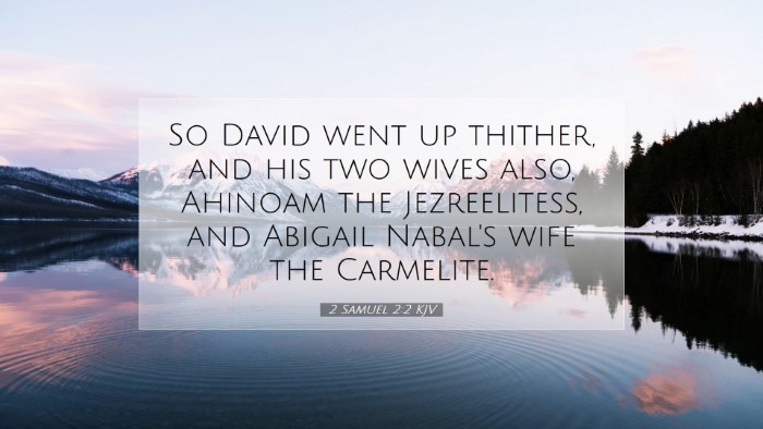 Picture 07 - 2 Samuel 2:2 KJV Desktop Wallpaper - So David went up thither, and his two wives also, - Desktop Bible Verse Wallpaper