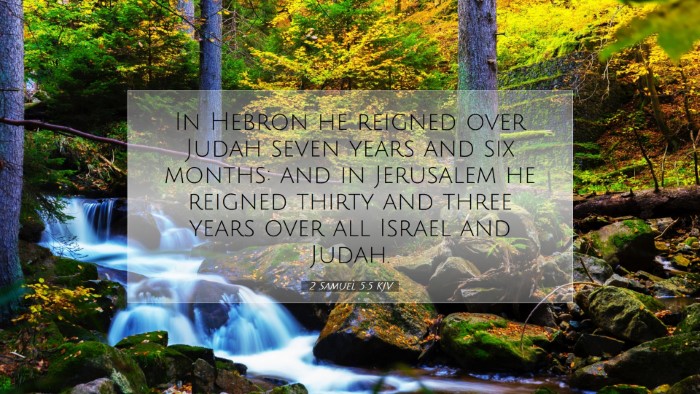Picture 07 - 2 Samuel 5:5 KJV Desktop Wallpaper - In Hebron he reigned over Judah seven years and - Desktop Bible Verse Wallpaper