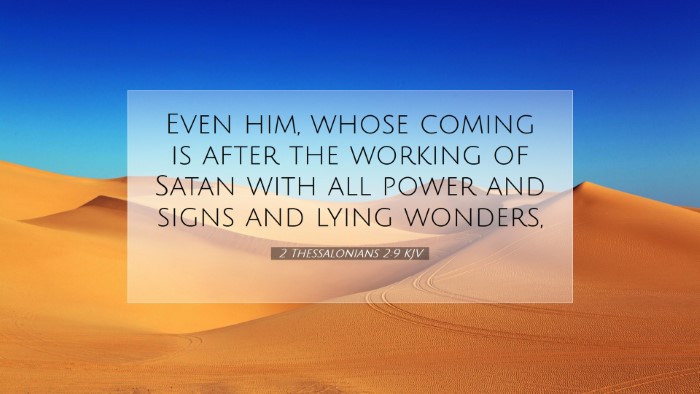 Picture 07 - 2 Thessalonians 2:9 KJV Desktop Wallpaper - Even him, whose coming is after the working of - Desktop Bible Verse Wallpaper