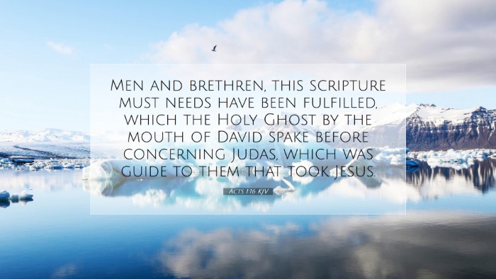 Picture 07 - Acts 1:16 KJV Desktop Wallpaper - Men and brethren, this scripture must needs have - Desktop Bible Verse Wallpaper