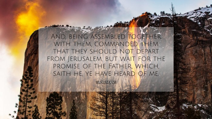 Picture 07 - Acts 1:4 KJV Desktop Wallpaper - And, being assembled together with them, - Desktop Bible Verse Wallpaper