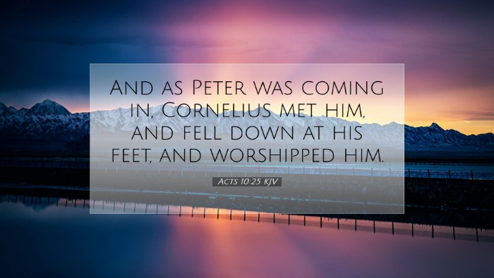 Picture 07 - Acts 10:25 KJV Desktop Wallpaper - And as Peter was coming in, Cornelius met him, - Desktop Bible Verse Wallpaper