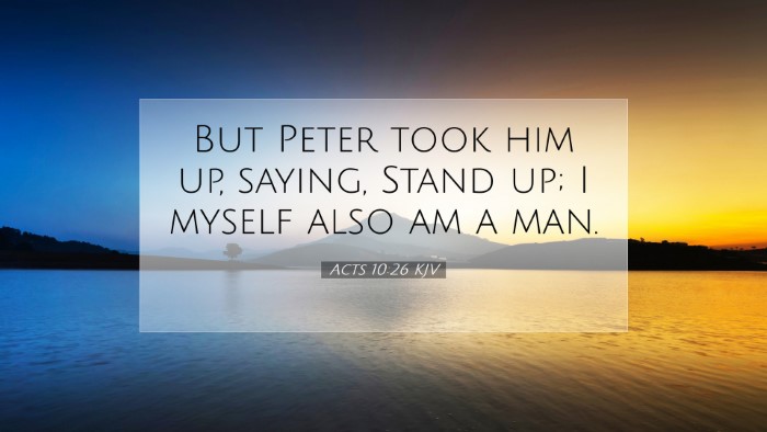 Picture 07 - Acts 10:26 KJV Desktop Wallpaper - But Peter took him up, saying, Stand up; I myself - Desktop Bible Verse Wallpaper