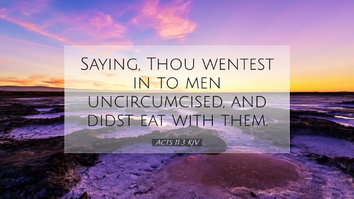 Picture 07 - Acts 11:3 KJV Desktop Wallpaper - Saying, Thou wentest in to men uncircumcised, and - Desktop Bible Verse Wallpaper