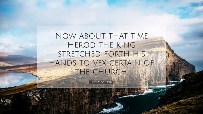 Picture 07 - Acts 12:1 KJV Desktop Wallpaper - Now about that time Herod the king stretched - Desktop Bible Verse Wallpaper