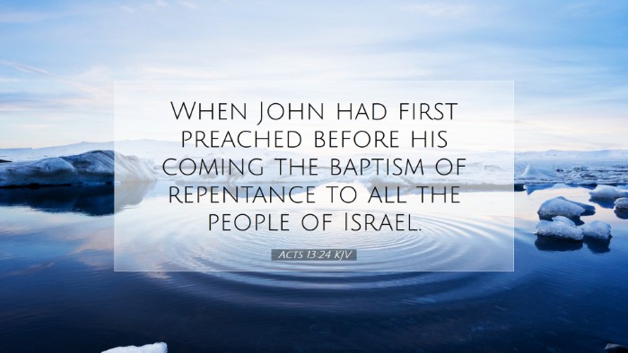 Picture 07 - Acts 13:24 KJV Desktop Wallpaper - When John had first preached before his coming - Desktop Bible Verse Wallpaper