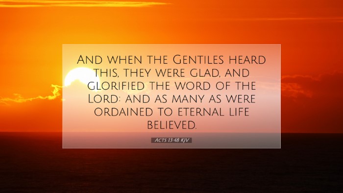 Picture 07 - Acts 13:48 KJV Desktop Wallpaper - And when the Gentiles heard this, they were glad, - Desktop Bible Verse Wallpaper