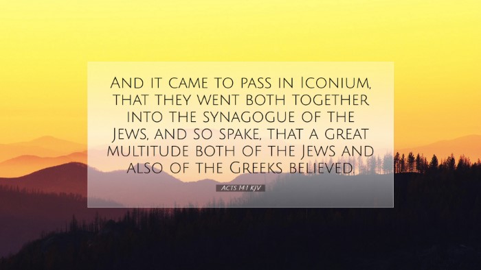 Picture 07 - Acts 14:1 KJV Desktop Wallpaper - And it came to pass in Iconium, that they went - Desktop Bible Verse Wallpaper