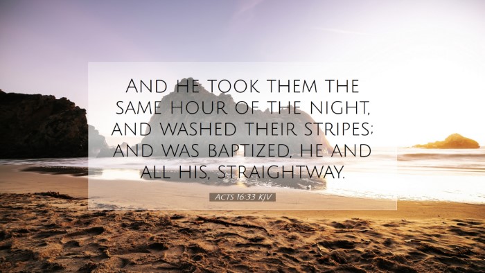 Picture 07 - Acts 16:33 KJV Desktop Wallpaper - And he took them the same hour of the night, and - Desktop Bible Verse Wallpaper
