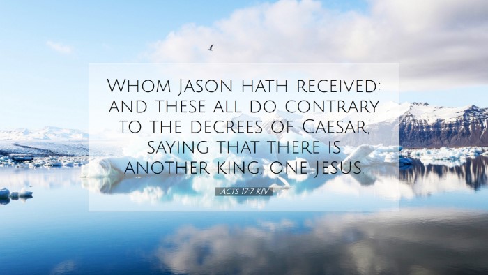 Picture 07 - Acts 17:7 KJV Desktop Wallpaper - Whom Jason hath received: and these all do - Desktop Bible Verse Wallpaper