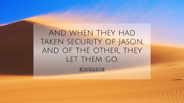 Picture 07 - Acts 17:9 KJV Desktop Wallpaper - And when they had taken security of Jason, and of - Desktop Bible Verse Wallpaper