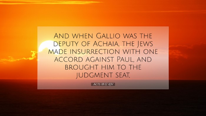 Picture 07 - Acts 18:12 KJV Desktop Wallpaper - And when Gallio was the deputy of Achaia, the - Desktop Bible Verse Wallpaper
