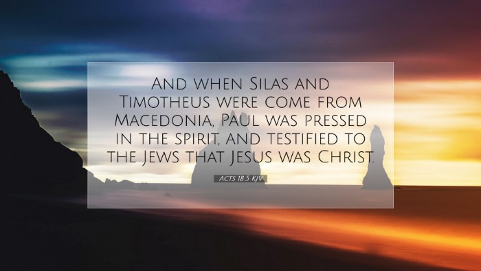 Picture 07 - Acts 18:5 KJV Desktop Wallpaper - And when Silas and Timotheus were come from - Desktop Bible Verse Wallpaper