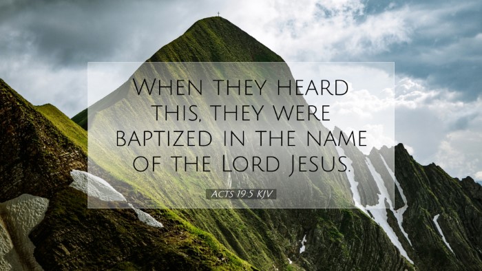 Picture 07 - Acts 19:5 KJV Desktop Wallpaper - When they heard this, they were baptized in the - Desktop Bible Verse Wallpaper