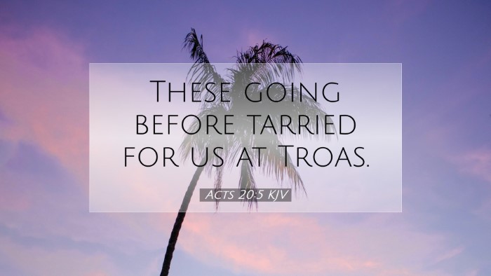 Picture 07 - Acts 20:5 KJV Desktop Wallpaper - These going before tarried for us at - Desktop Bible Verse Wallpaper
