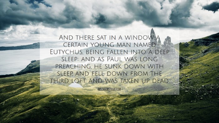 Picture 07 - Acts 20:9 KJV Desktop Wallpaper - And there sat in a window a certain young man - Desktop Bible Verse Wallpaper