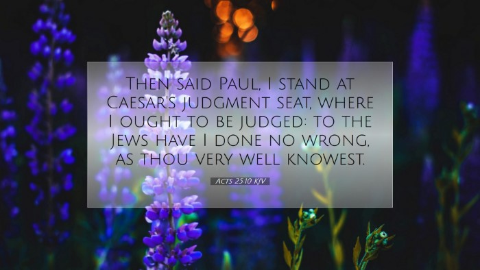 Picture 07 - Acts 25:10 KJV Desktop Wallpaper - Then said Paul, I stand at Caesar's judgment - Desktop Bible Verse Wallpaper