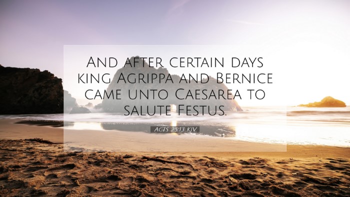Picture 07 - Acts 25:13 KJV Desktop Wallpaper - And after certain days king Agrippa and Bernice - Desktop Bible Verse Wallpaper