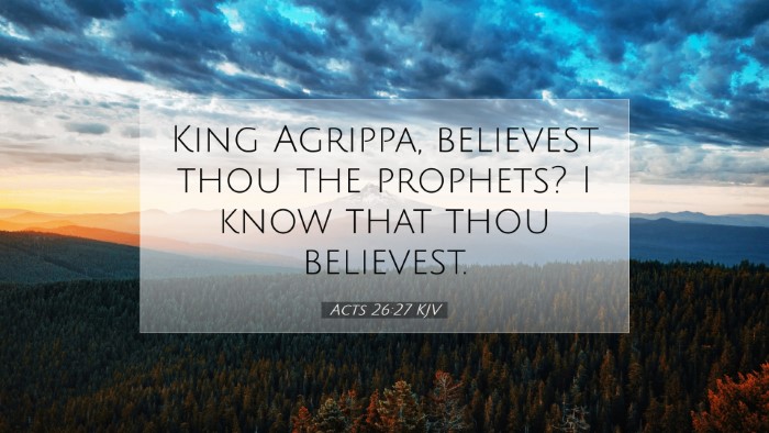 Picture 07 - Acts 26:27 KJV Desktop Wallpaper - King Agrippa, believest thou the prophets? I know - Desktop Bible Verse Wallpaper