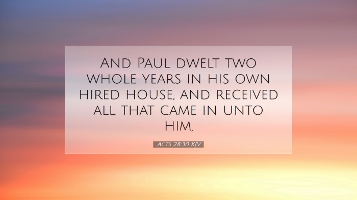 Picture 07 - Acts 28:30 KJV Desktop Wallpaper - And Paul dwelt two whole years in his own hired - Desktop Bible Verse Wallpaper
