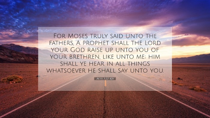 Picture 07 - Acts 3:22 KJV Desktop Wallpaper - For Moses truly said unto the fathers, A prophet - Desktop Bible Verse Wallpaper