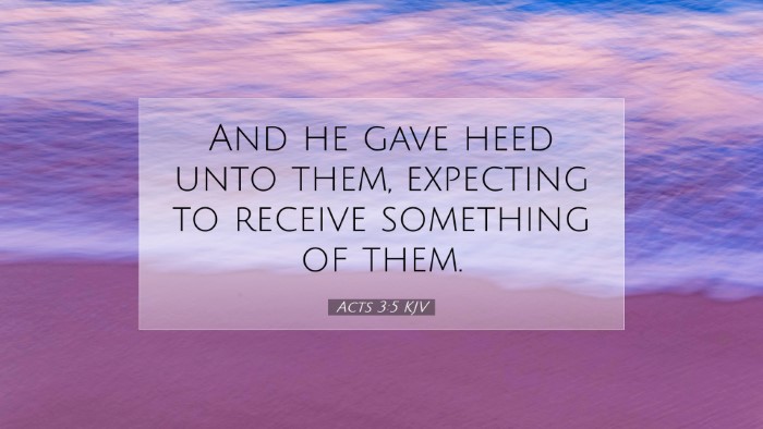 Picture 07 - Acts 3:5 KJV Desktop Wallpaper - And he gave heed unto them, expecting to receive - Desktop Bible Verse Wallpaper
