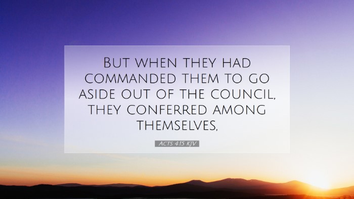Picture 07 - Acts 4:15 KJV Desktop Wallpaper - But when they had commanded them to go aside out - Desktop Bible Verse Wallpaper