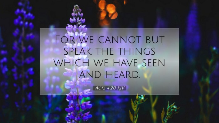 Picture 07 - Acts 4:20 KJV Desktop Wallpaper - For we cannot but speak the things which we have - Desktop Bible Verse Wallpaper
