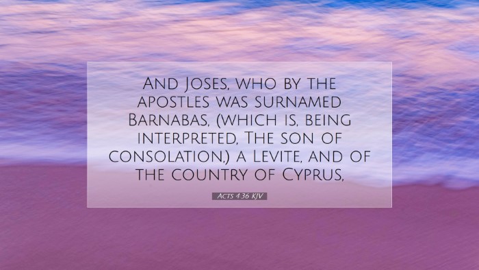 Picture 07 - Acts 4:36 KJV Desktop Wallpaper - And Joses, who by the apostles was surnamed - Desktop Bible Verse Wallpaper