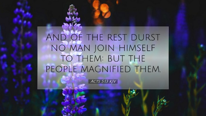 Picture 07 - Acts 5:13 KJV Desktop Wallpaper - And of the rest durst no man join himself to - Desktop Bible Verse Wallpaper