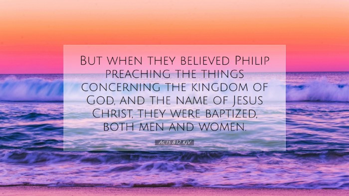 Picture 07 - Acts 8:12 KJV Desktop Wallpaper - But when they believed Philip preaching the - Desktop Bible Verse Wallpaper