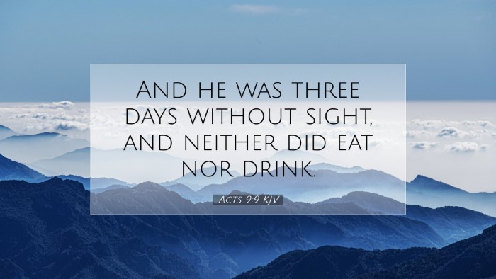 Picture 07 - Acts 9:9 KJV Desktop Wallpaper - And he was three days without sight, and neither - Desktop Bible Verse Wallpaper