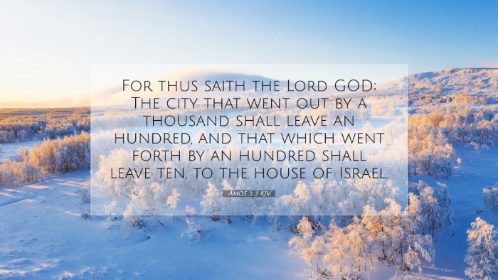 Picture 07 - Amos 5:3 KJV Desktop Wallpaper - For thus saith the Lord GOD; The city that went - Desktop Bible Verse Wallpaper