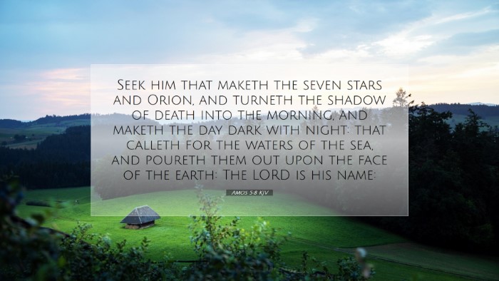 Picture 07 - Amos 5:8 KJV Desktop Wallpaper - Seek him that maketh the seven stars and Orion, - Desktop Bible Verse Wallpaper