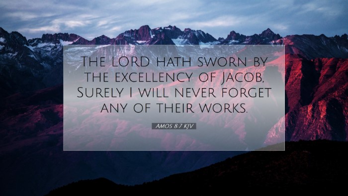Picture 07 - Amos 8:7 KJV Desktop Wallpaper - The LORD hath sworn by the excellency of Jacob, - Desktop Bible Verse Wallpaper