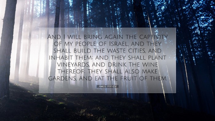 Picture 07 - Amos 9:14 KJV Desktop Wallpaper - And I will bring again the captivity of my people - Desktop Bible Verse Wallpaper
